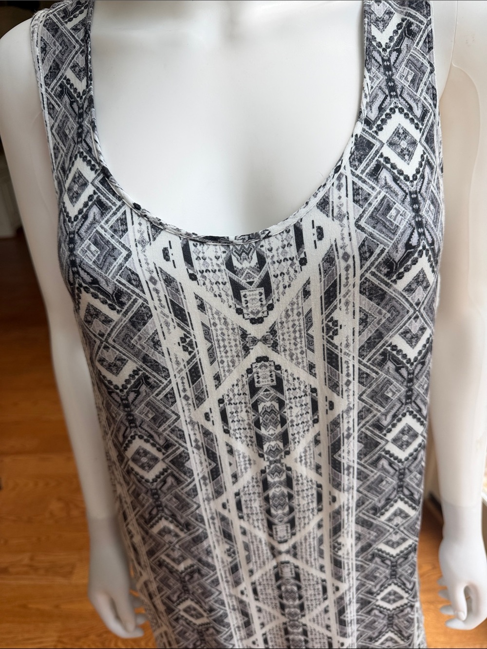 Splendid Black and White Printed Maxi Dress - Picture 3 of 12